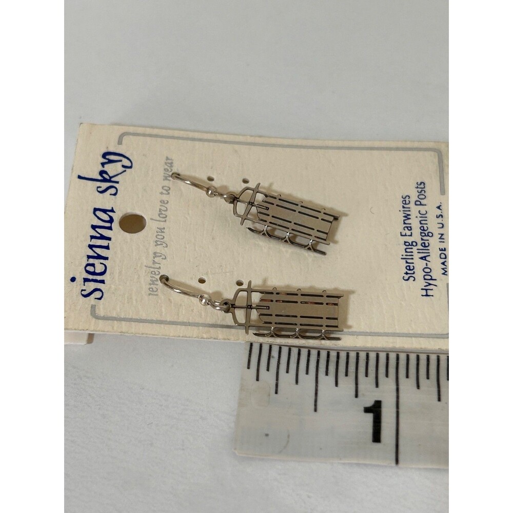 Sienna Sky Bird Cage Antiqued Dangle Earrings Hypoallergenic Sterling Silver USA - Picture 4 of 6